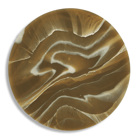 Recycled Plastic Coaster Ripple Ochre