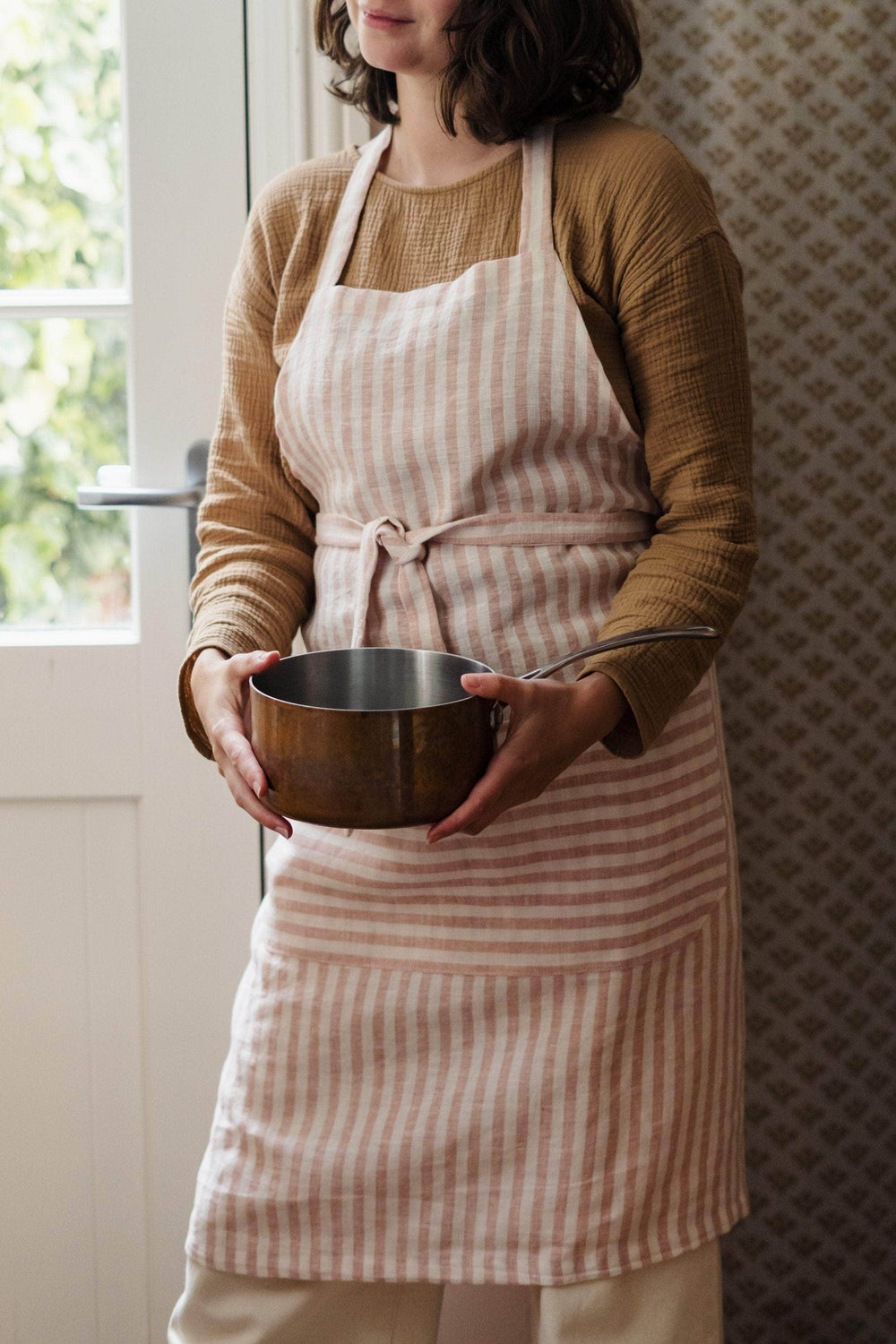 Linen Stripe Apron