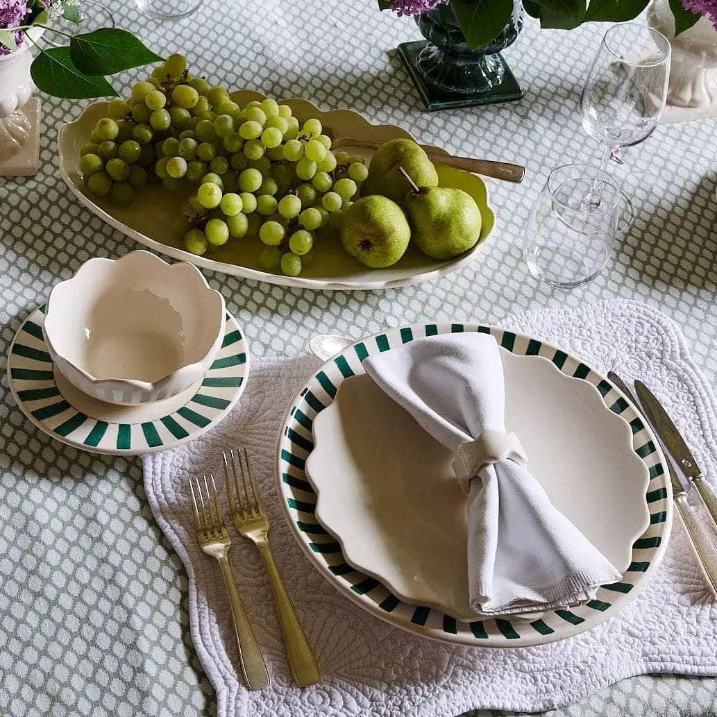 Scalloped Large Oval Platter