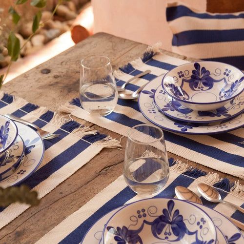 Olivia Striped Woven Placemats (Set of 2)