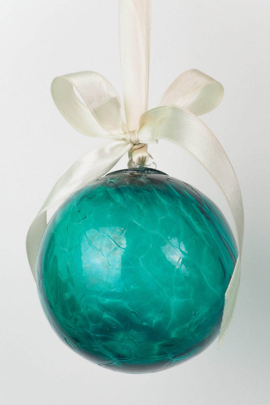 Turquoise Antique Glass Bauble