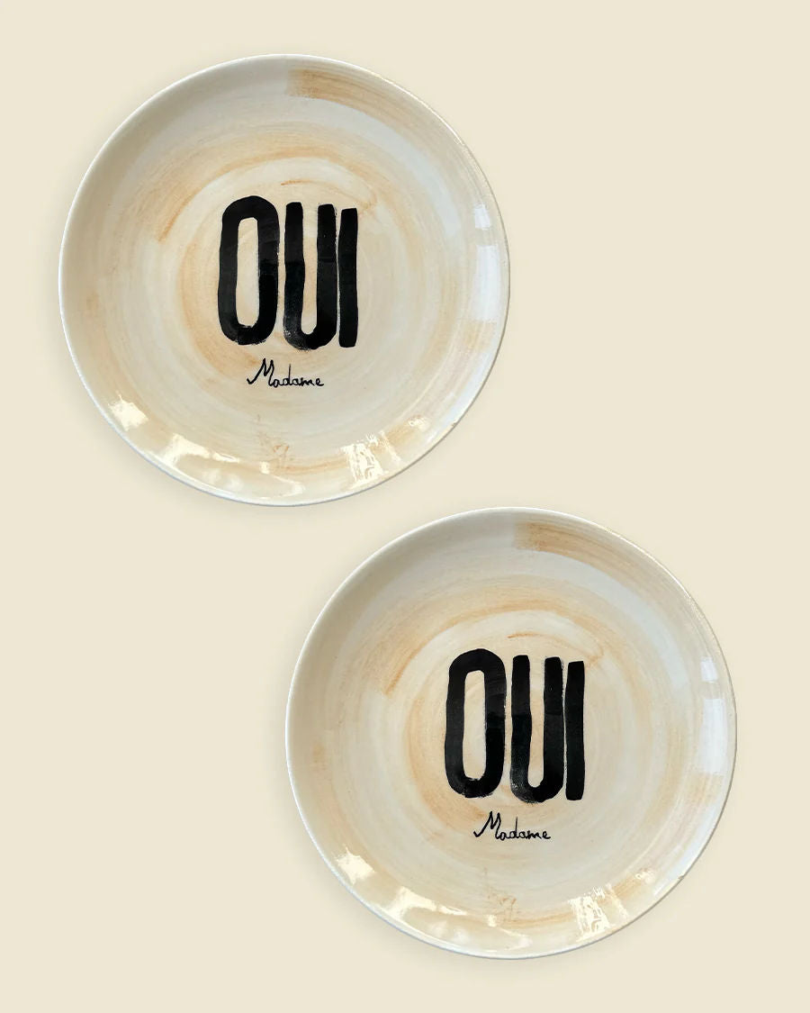 "Oui Madame" Plate Set