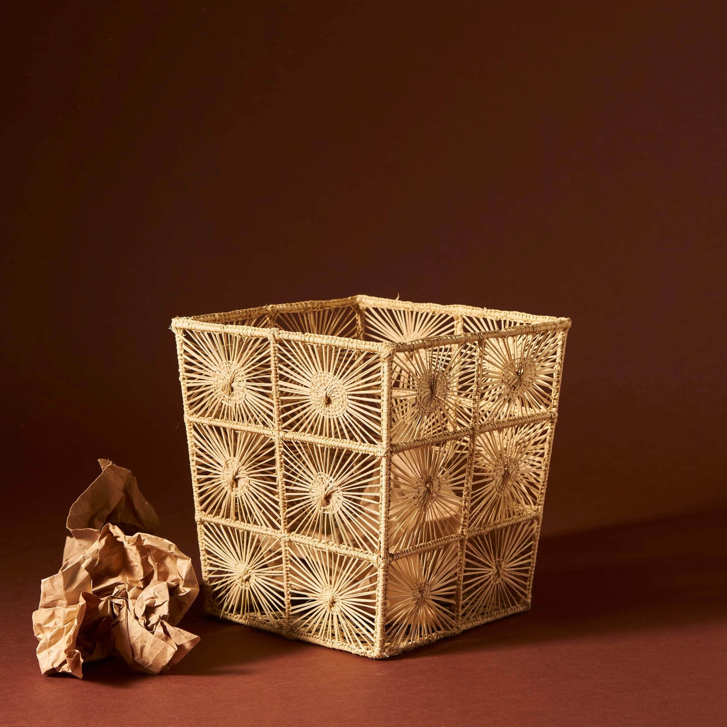 Carmen Woven Waste Paper Basket