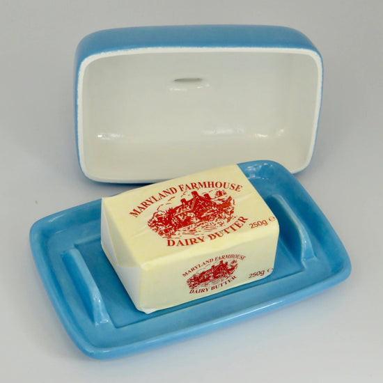 Butter Dish Sky Blue Glaze