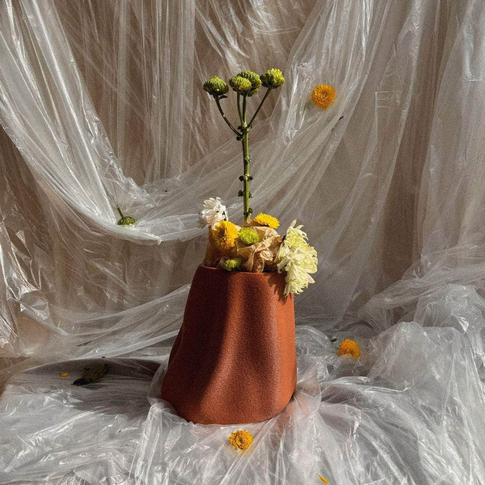 Amanitas Garden | Wide Vase | Burnt Ochre