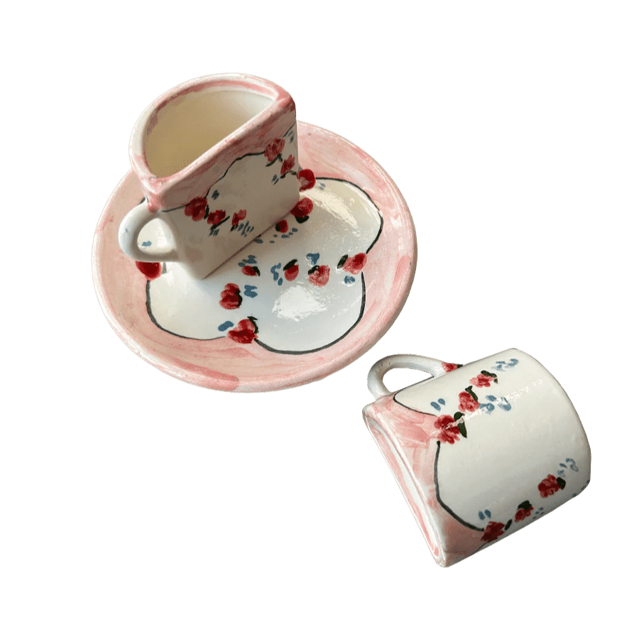 Tête a Tête Granny Coffee Cup Set