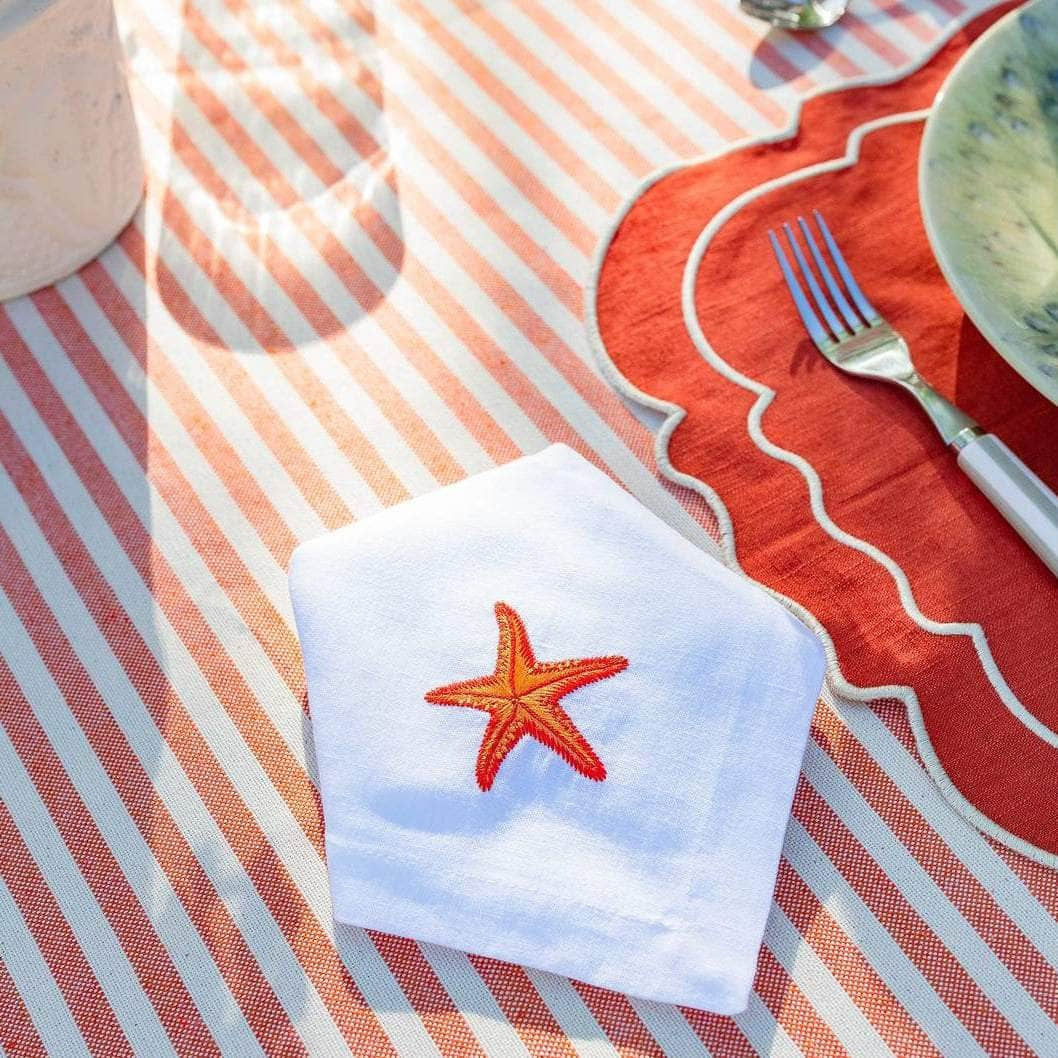 Orange Starfish Napkin