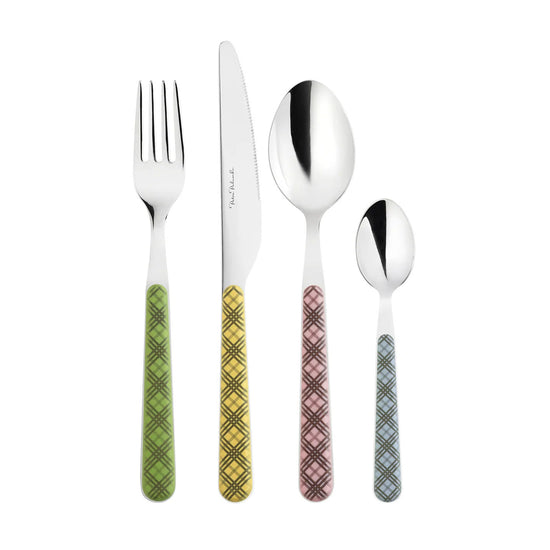 Tartan Cutlery, 4 Piece Set, Mixed