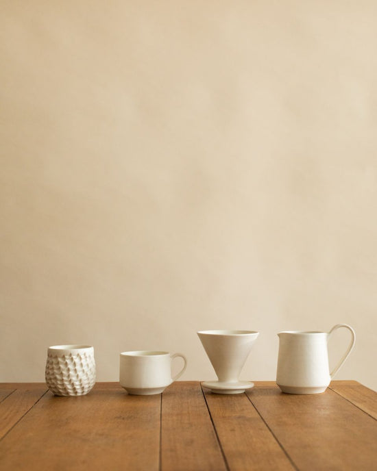 Yoshida Pottery Off-white Coffee Cup