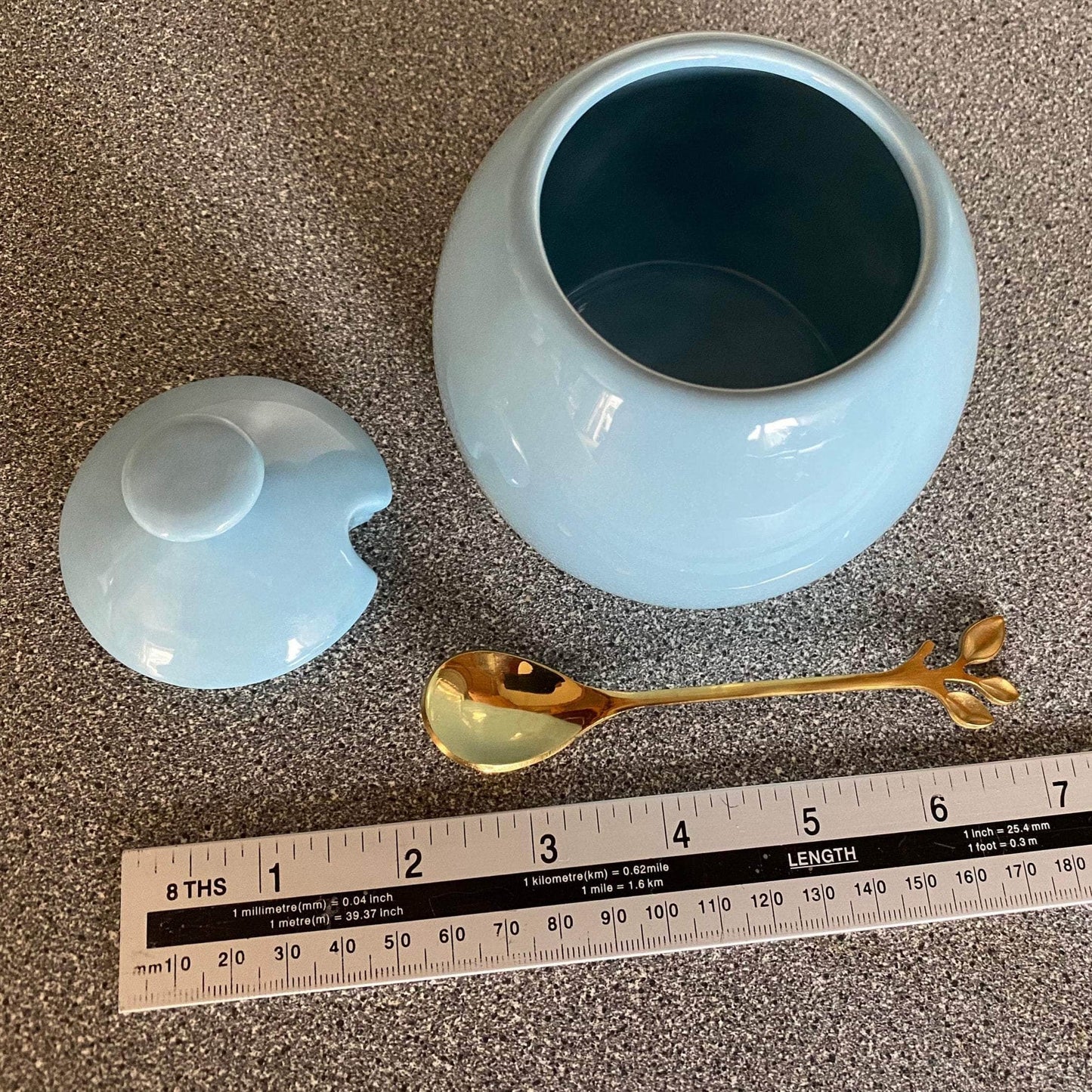 Butter Dish and Sugar Bowl Set - Powder Blue Glaze