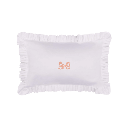 Arabella Bow Ruffle Frill Pillow Case Pair