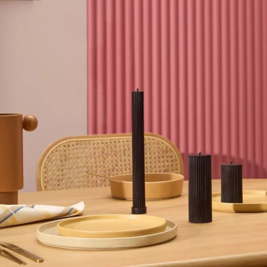 Cylinder Candles - Black