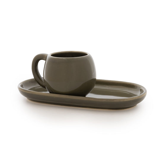 Ceramic Espresso Set Green