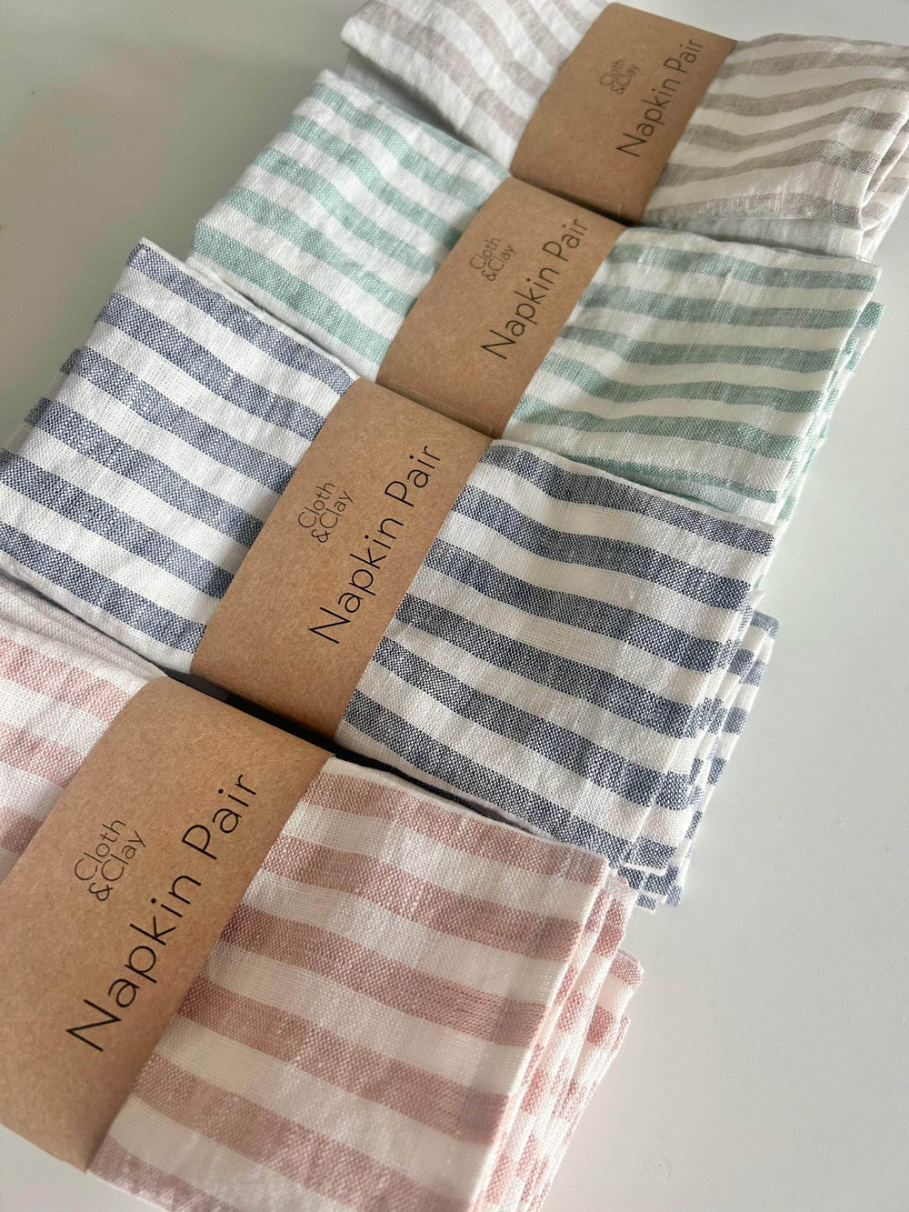 Linen Stripe Napkin Pairs