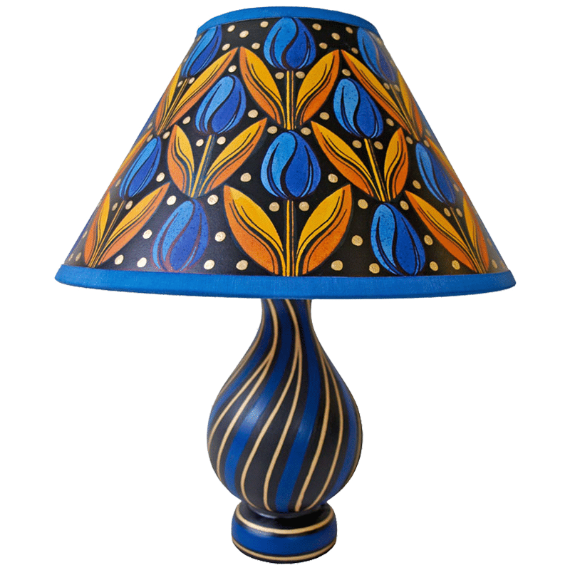 Tulips Vase Lamp - Blue