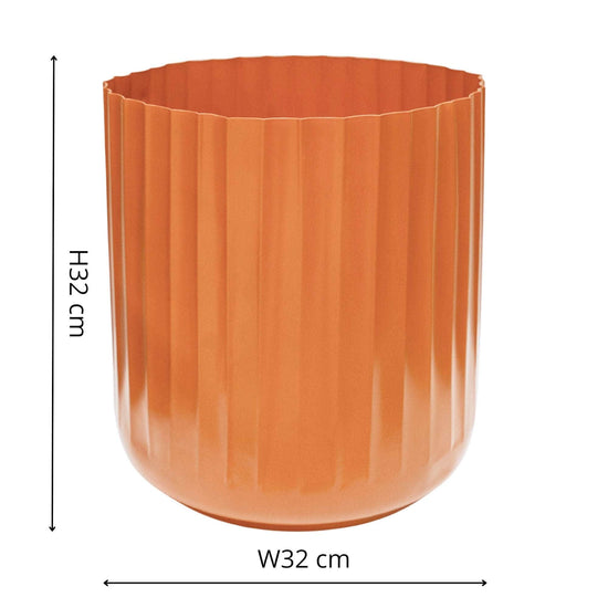 Hudson Orange Corrugated Planters Set of Two