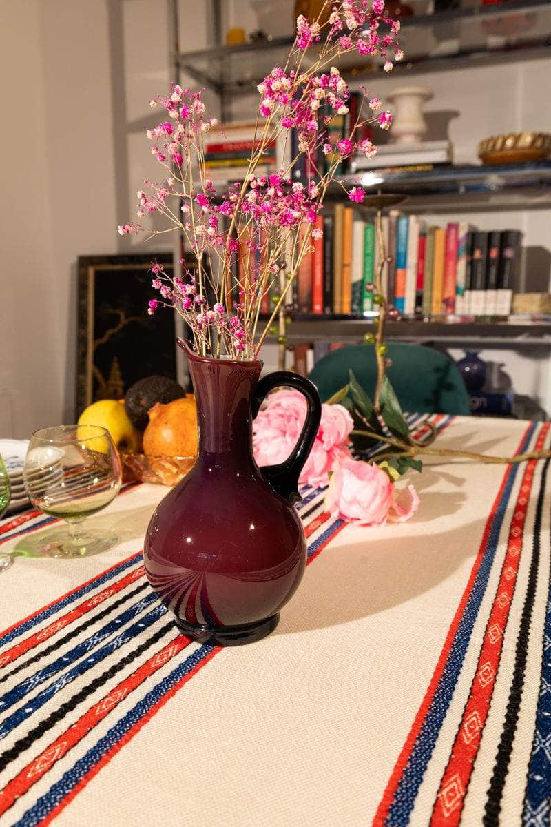 Vintage Burgundy Opaline Pitcher