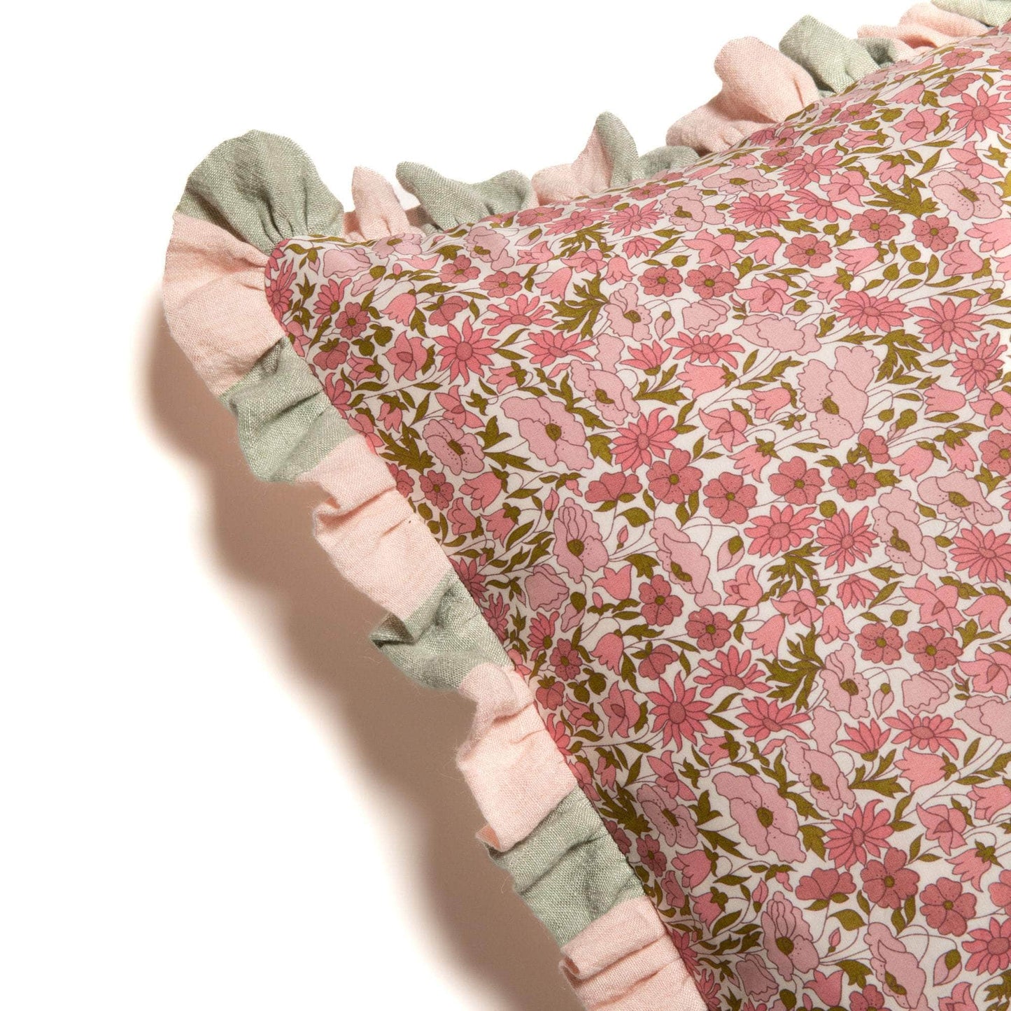 Ruffle Cushion in Liberty Fabric 'Poppy and Daisy'