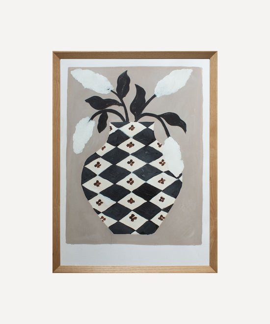 Chequered Vase, Giclée Print