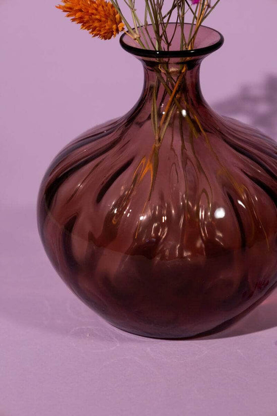 Vintage Purple Art Glass Vase