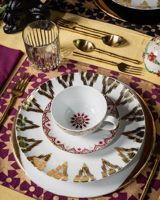 Uzbek Gold Porcelain Plate Collection