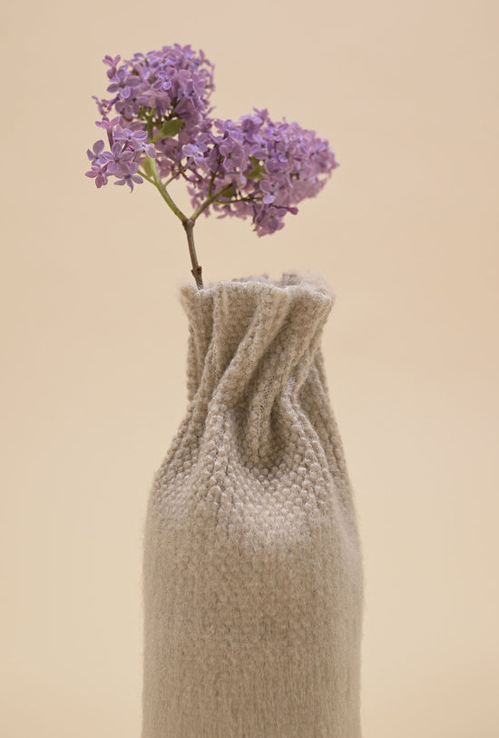 Knitted Covered Glass Vase