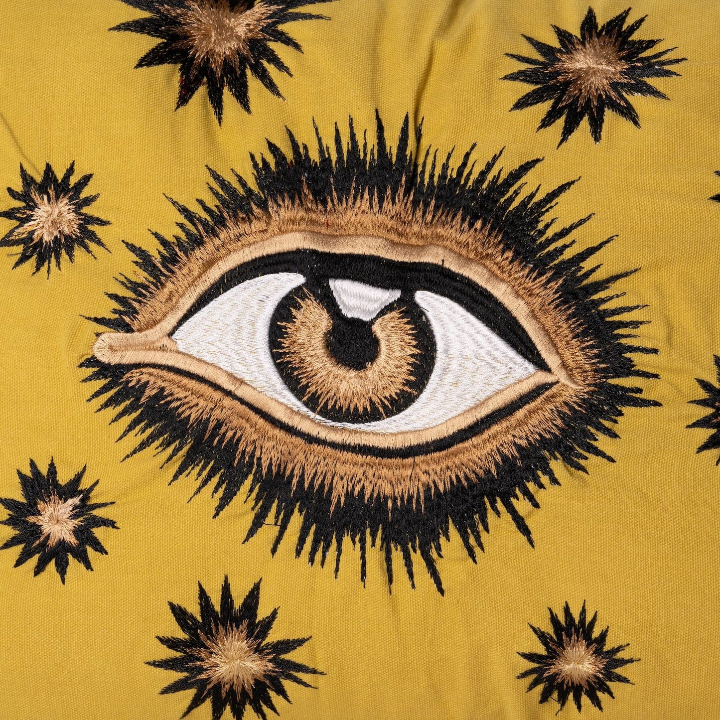 Hand Embroidered Eye Cotton Cushion