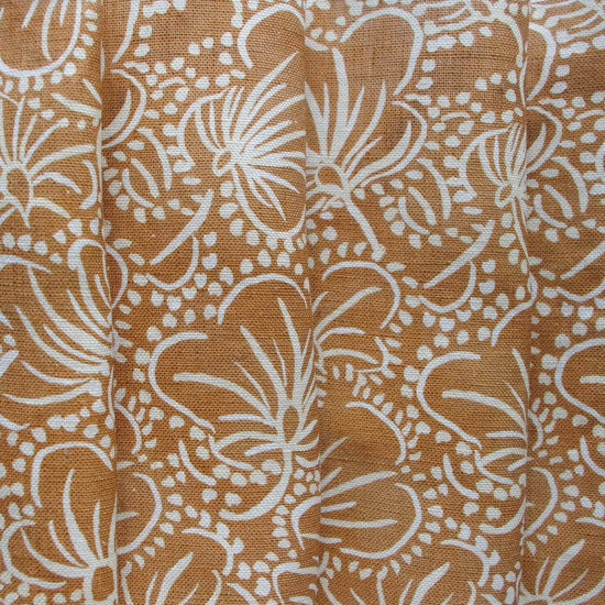 Printed Violas Fabric - Rust