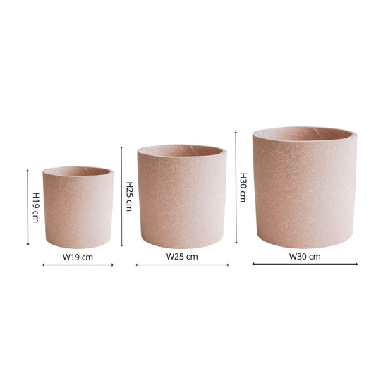 Valetta Blush Terrazzo Planter Set of 3