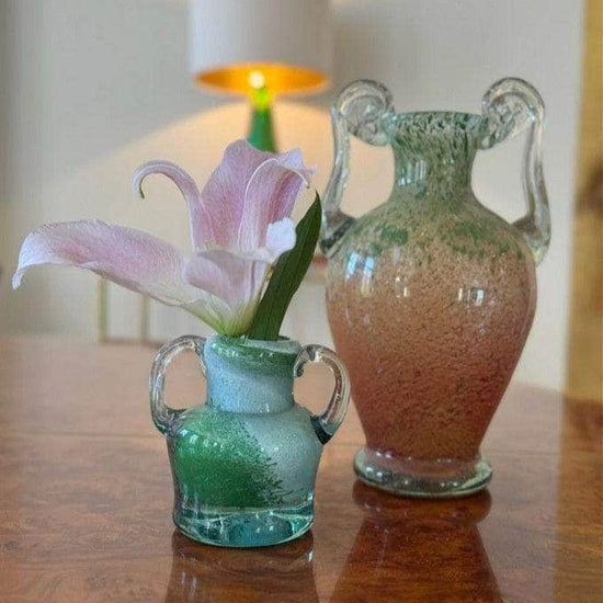 Blown Glass Amphora Vase