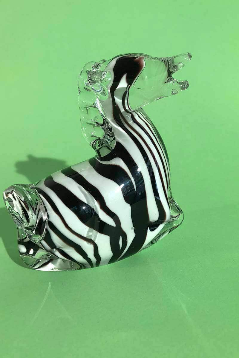 Rare Murano Zebra Statuette