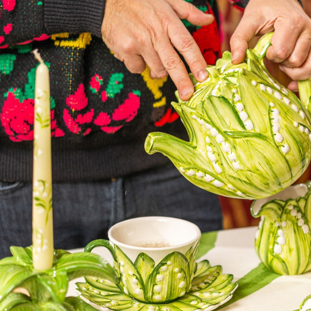 Lily of The Valley Hand-Painted Tea Pot