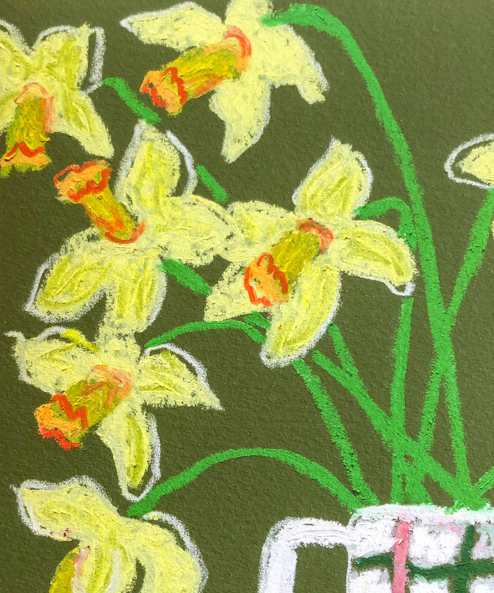 Daffodils in a Vase Print