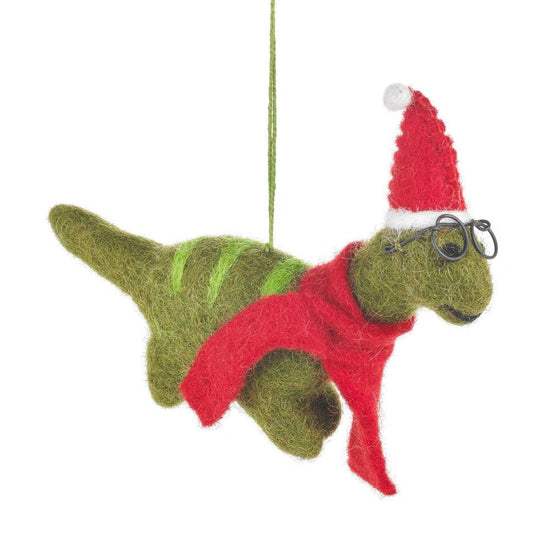 Dinosaur Felt Holiday Ornament