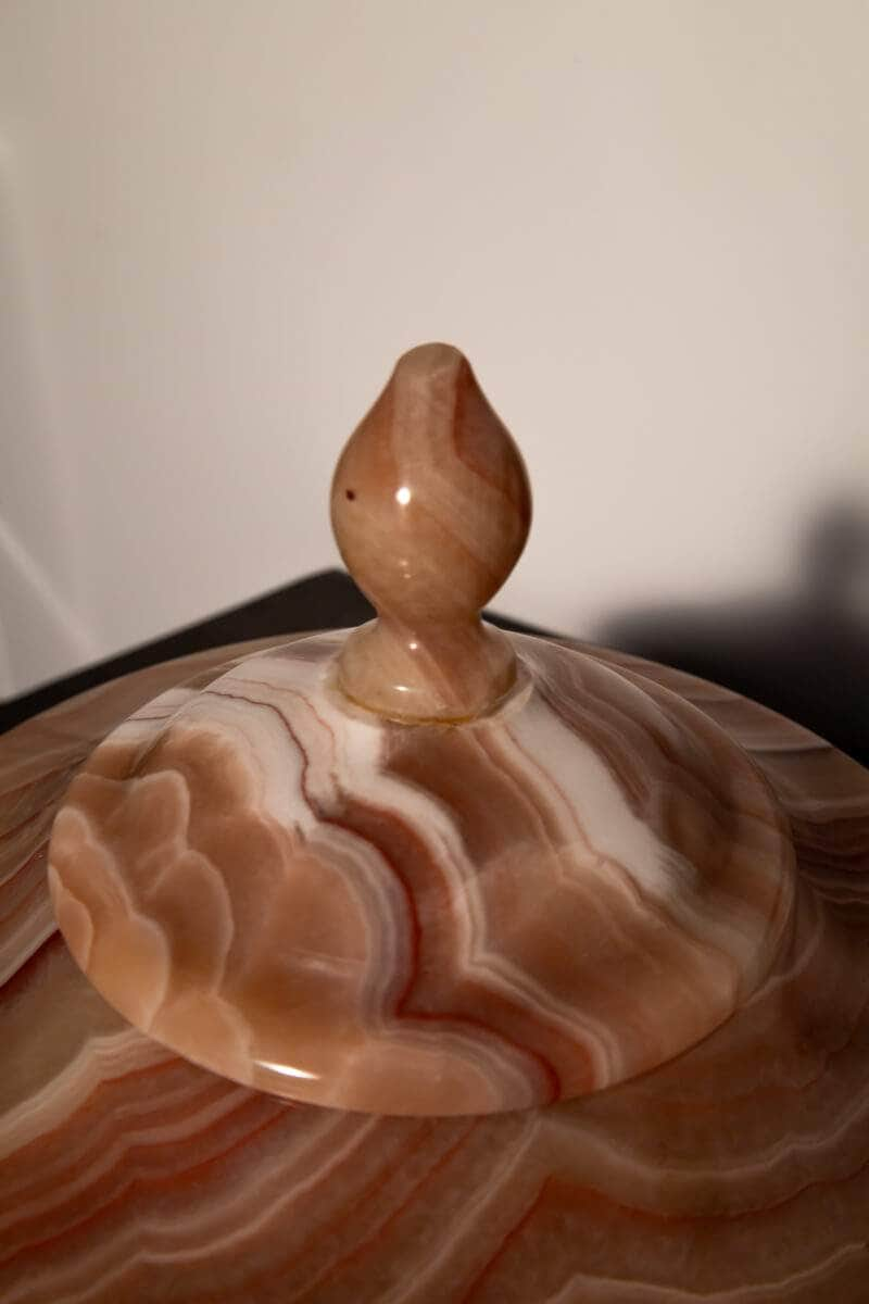 Vintage Onyx Stemmed Bowl