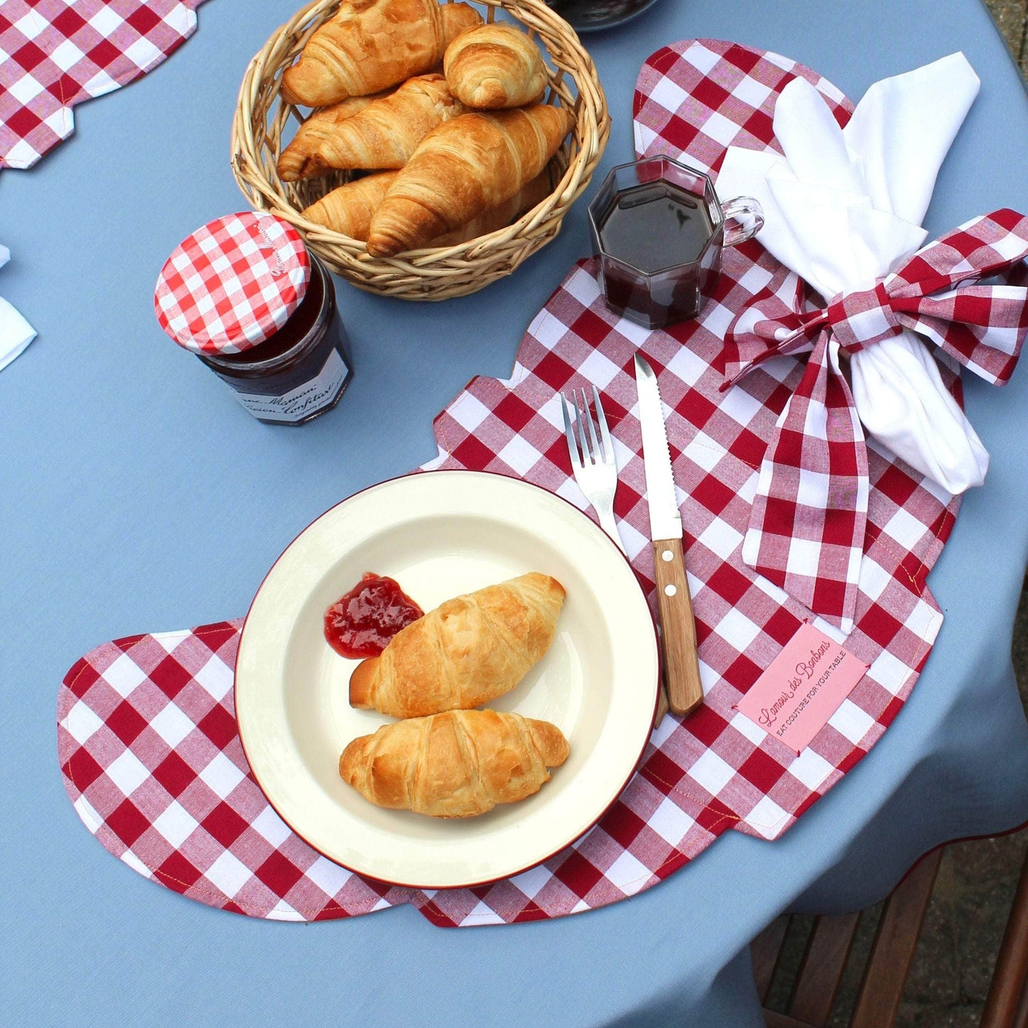 Amour Croissant Placemat Red