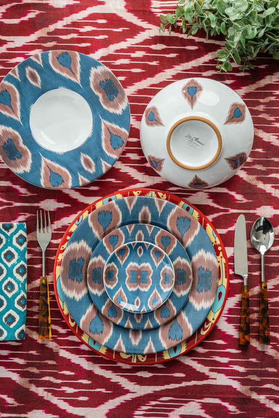 Ikat Ceramic Salad / Dessert Plate - #76