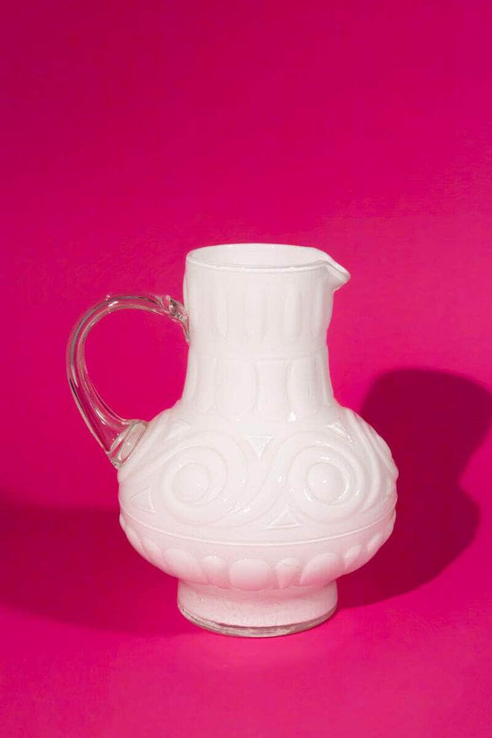 Vintage Italian Opaline Glass Pitcher