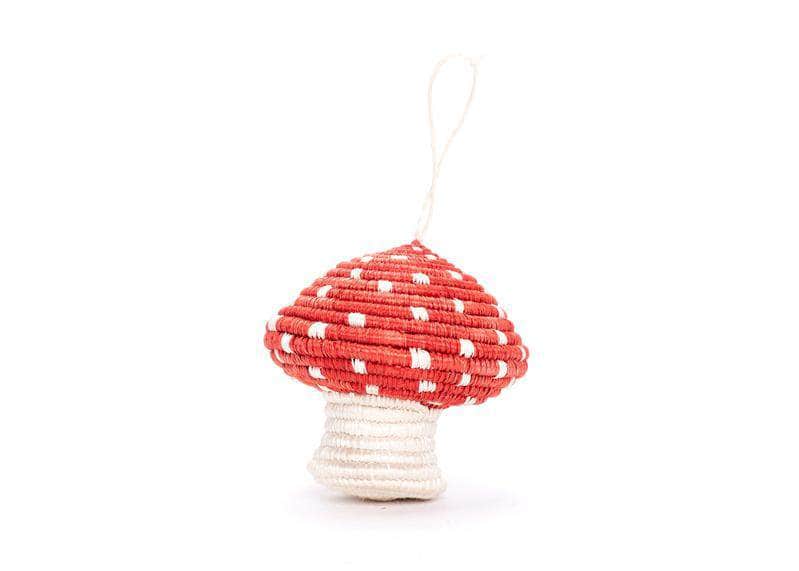 Red Mushroom Holiday Ornament from Rwanda