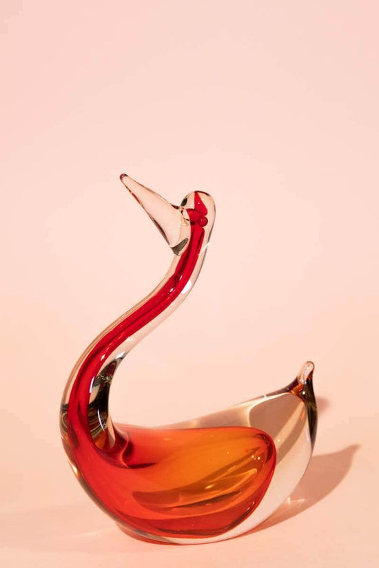 Vintage Murano Glass Swan Statuette