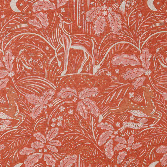 Staffordshire Fabric in Rust and Pink