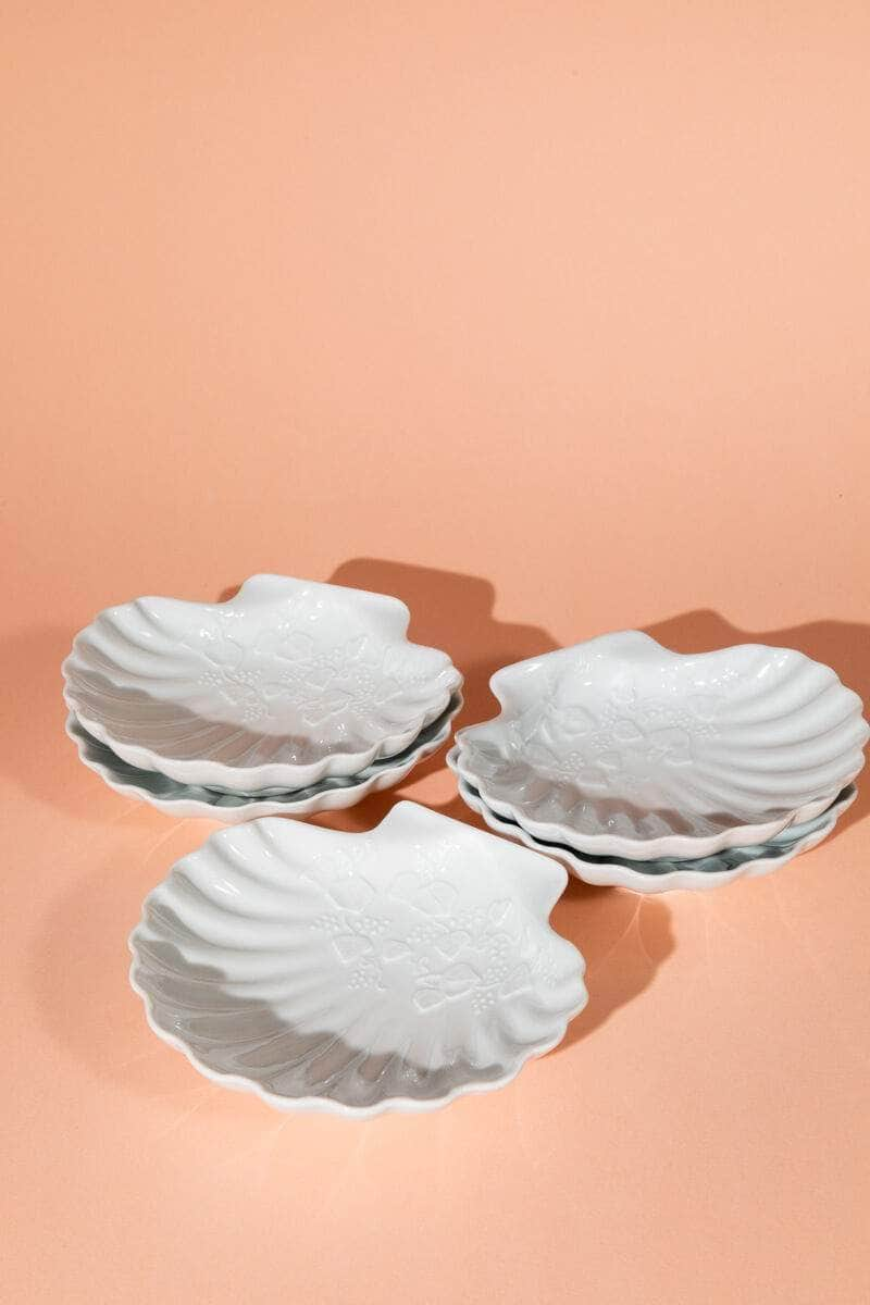 Vintage French Shell Dish Set by Lièrre Sauvage