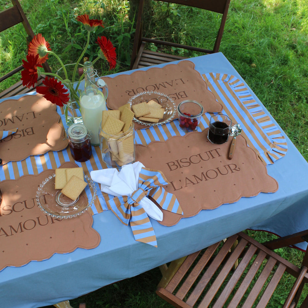 Biscuit L'amour Napkin Ring Blue