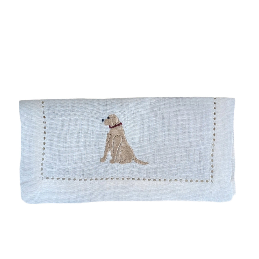 LABRADOR - Labrador embroidery cocktail napkin set (set of 6)