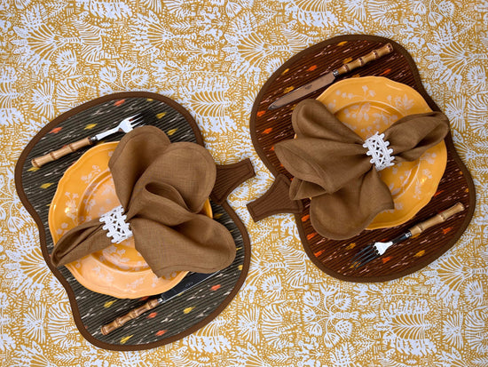 The Pumpkin Placemat - Brown & Taupe