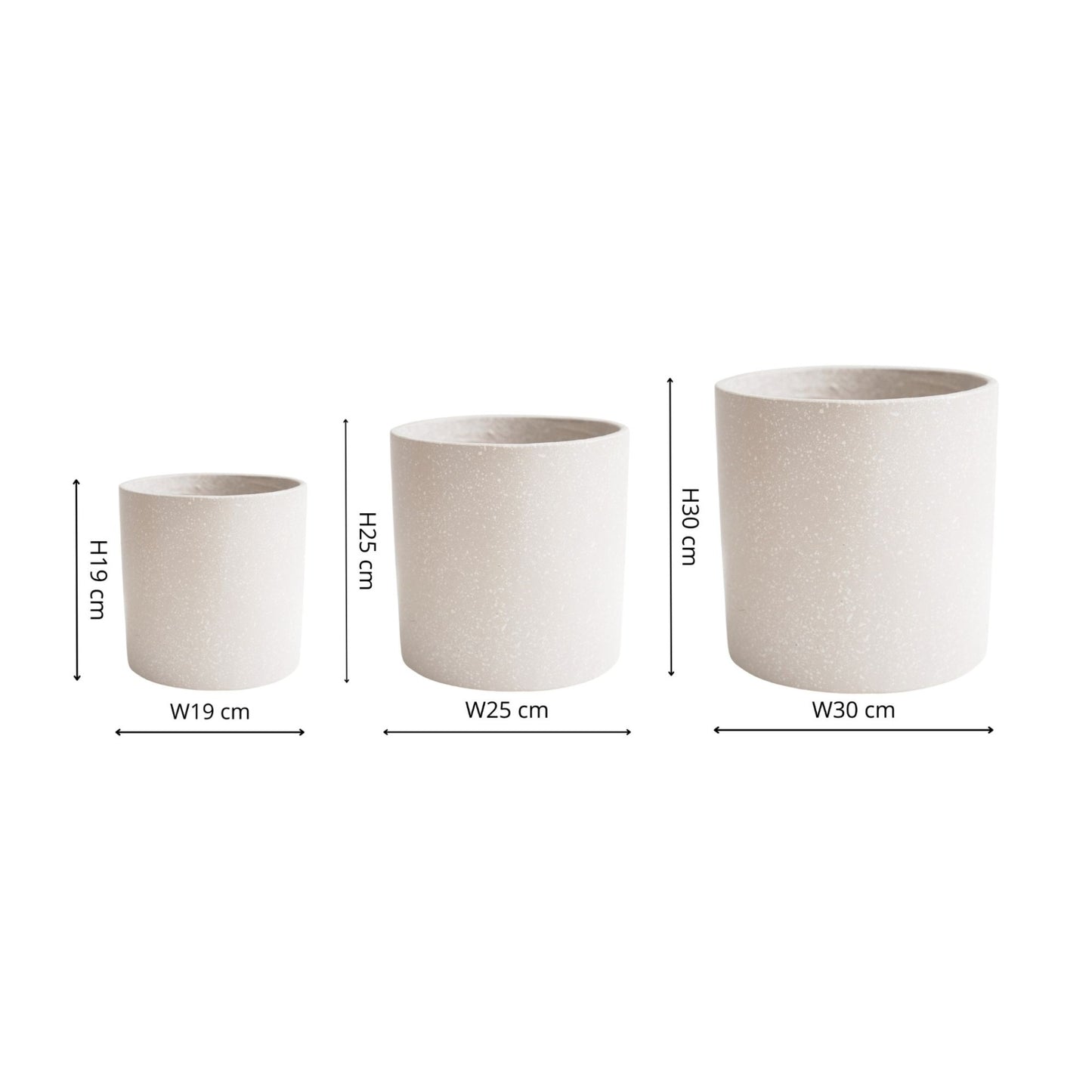 Valetta Ivory Terrazzo Planter Set of 3