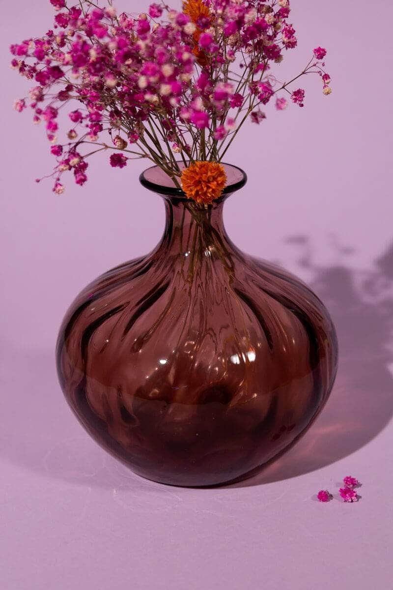 Vintage Purple Art Glass Vase