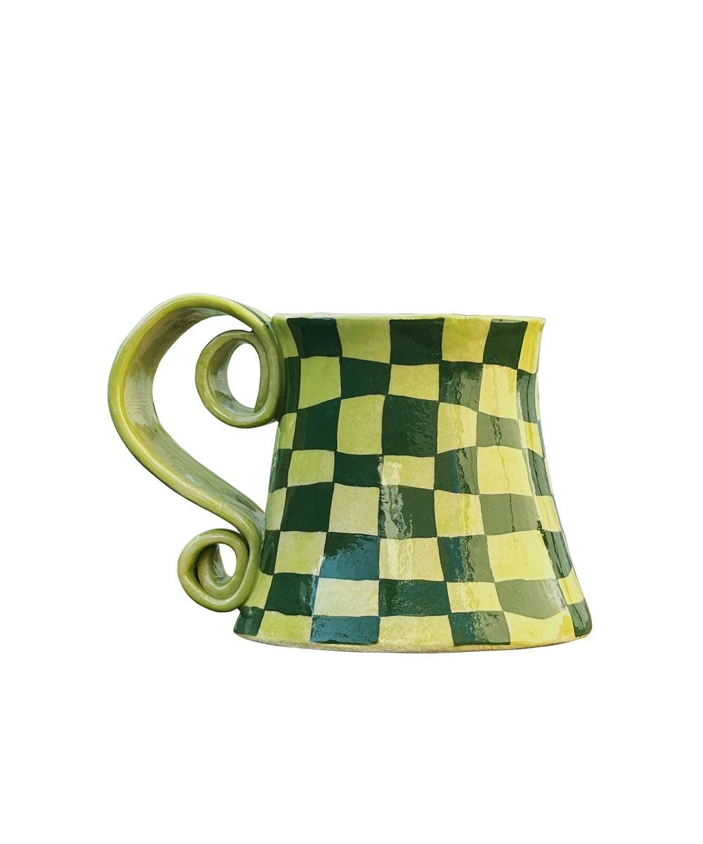 Green Checkered Mug