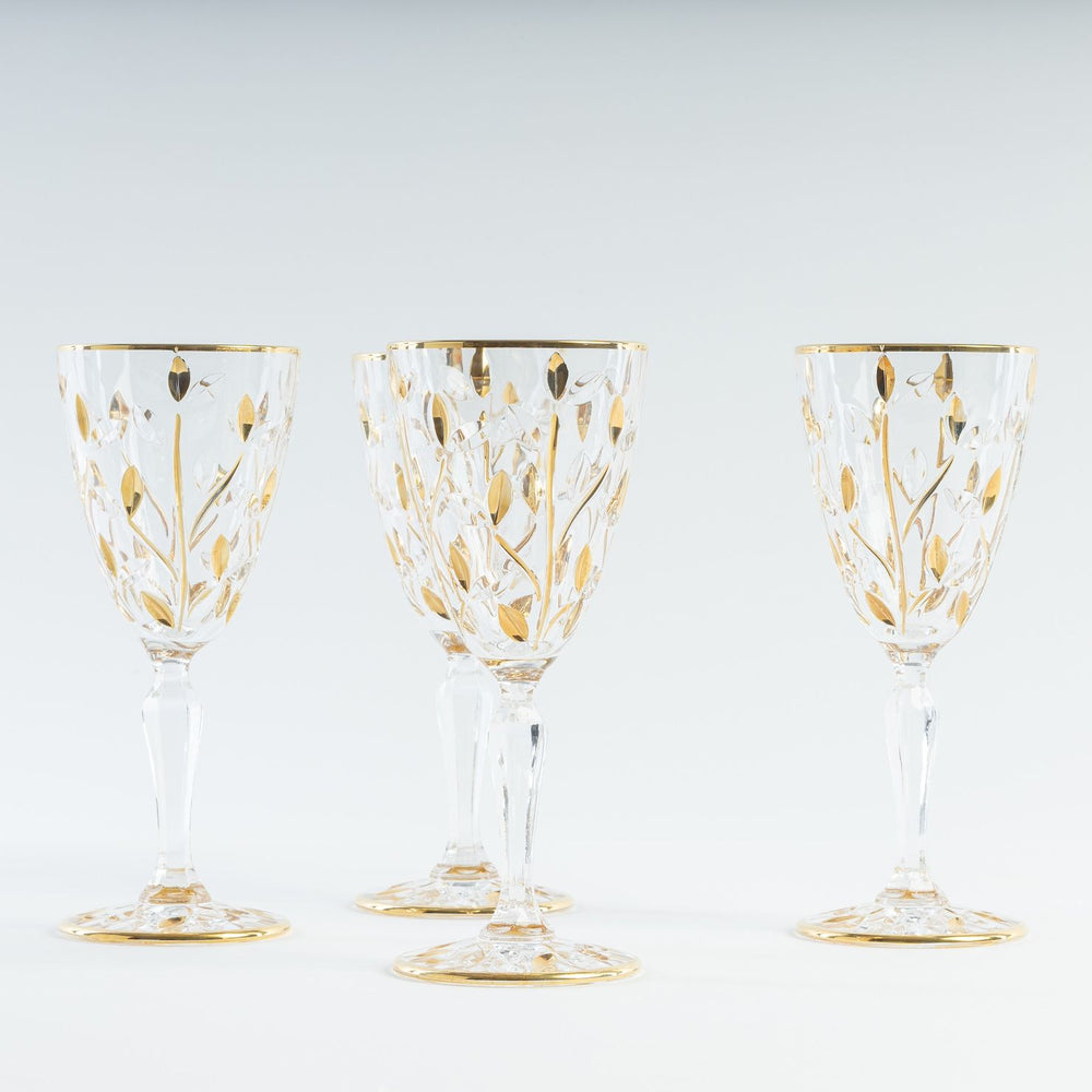 Crystal Gold Glasses - Set of 2