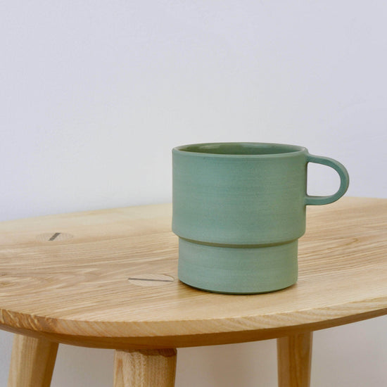 Tall Angular Mug, Sage